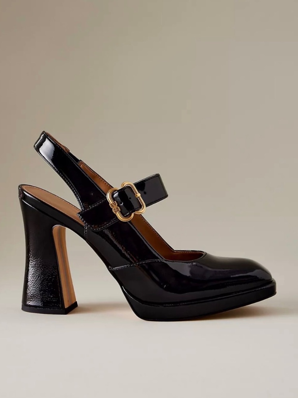 Sam Edelman Jildie Mary Jane Heels Shoes Patent Black Women's Size 8.5
